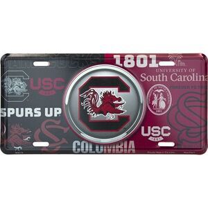 South Carolina Gamecocks NCAA Bullseye License Plate